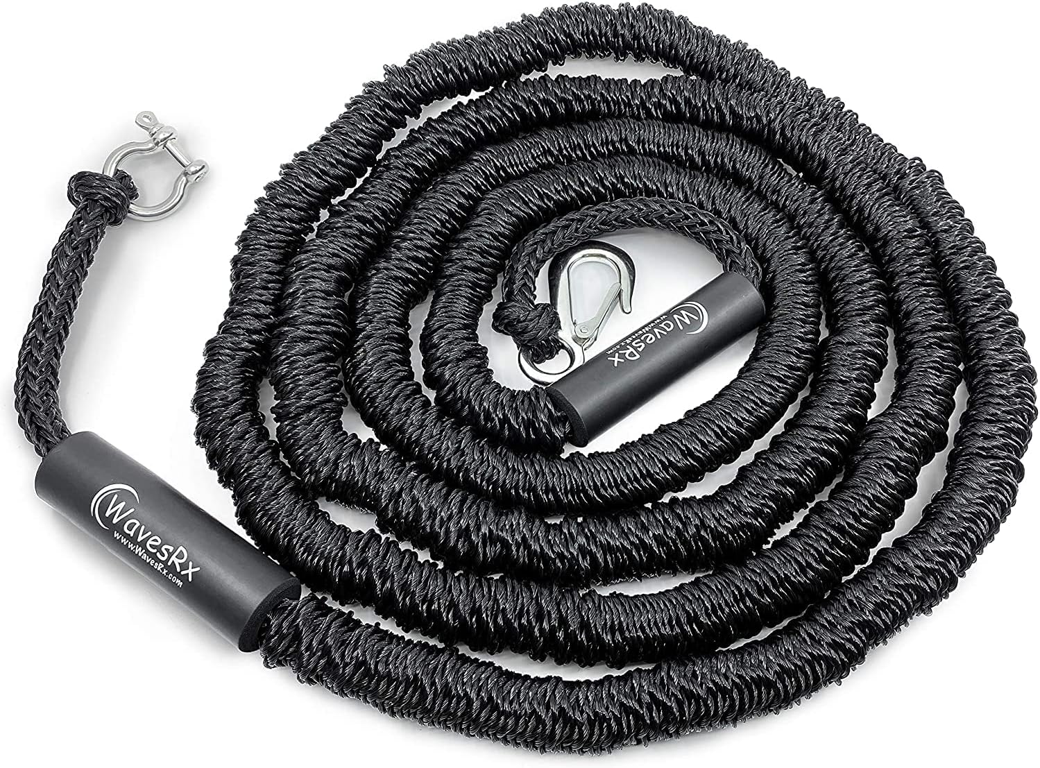 WAVESRX AnchorMate Bungee Line | Elastic Anchoring Rope Prevents Anchor From Dislocating | Keeps Your Boat