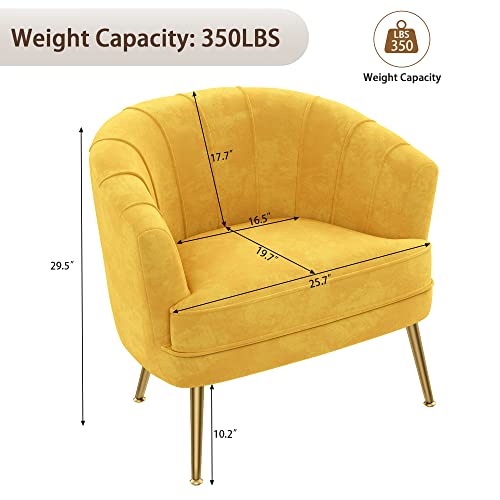 Andeworld Velvet Accent Chair, Upholstered Modern Single Sofa Side Chair
