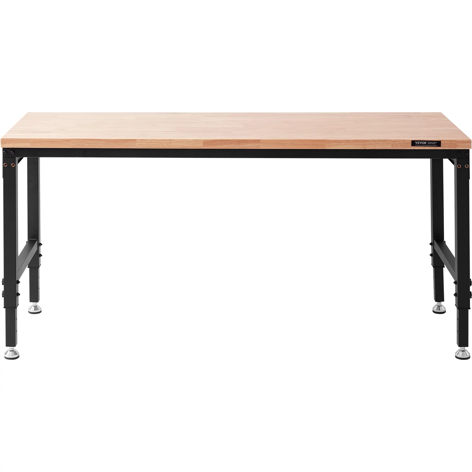 BENTISM Adjustable 28-39.5" Heights Workbench, 72" L X 25" W Garage Worktable with Universal Wheels, 3000 LBS Load Capacity, with Power Outlets