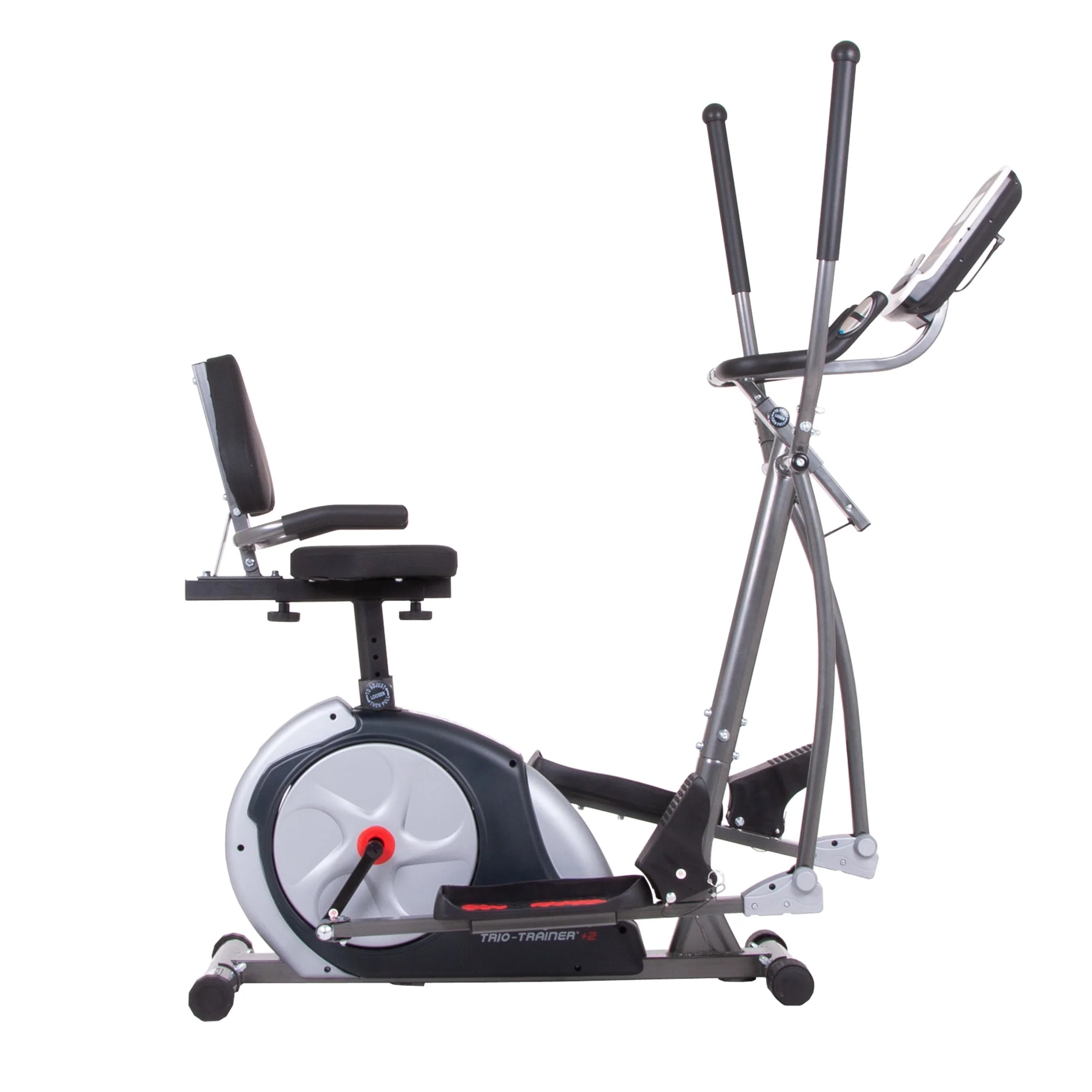 Body Champ 3-in-1 Trio Trainer, Elliptical, Upright, Recumbent Exercise Bike, 12.5 Stride Length, Heart Rate Monitor, Max. Weight 250 lbs.