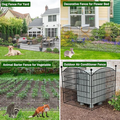 10 Panels No Dig Decorative Garden Fence - 40 in (H) x 23.6 ft (L)