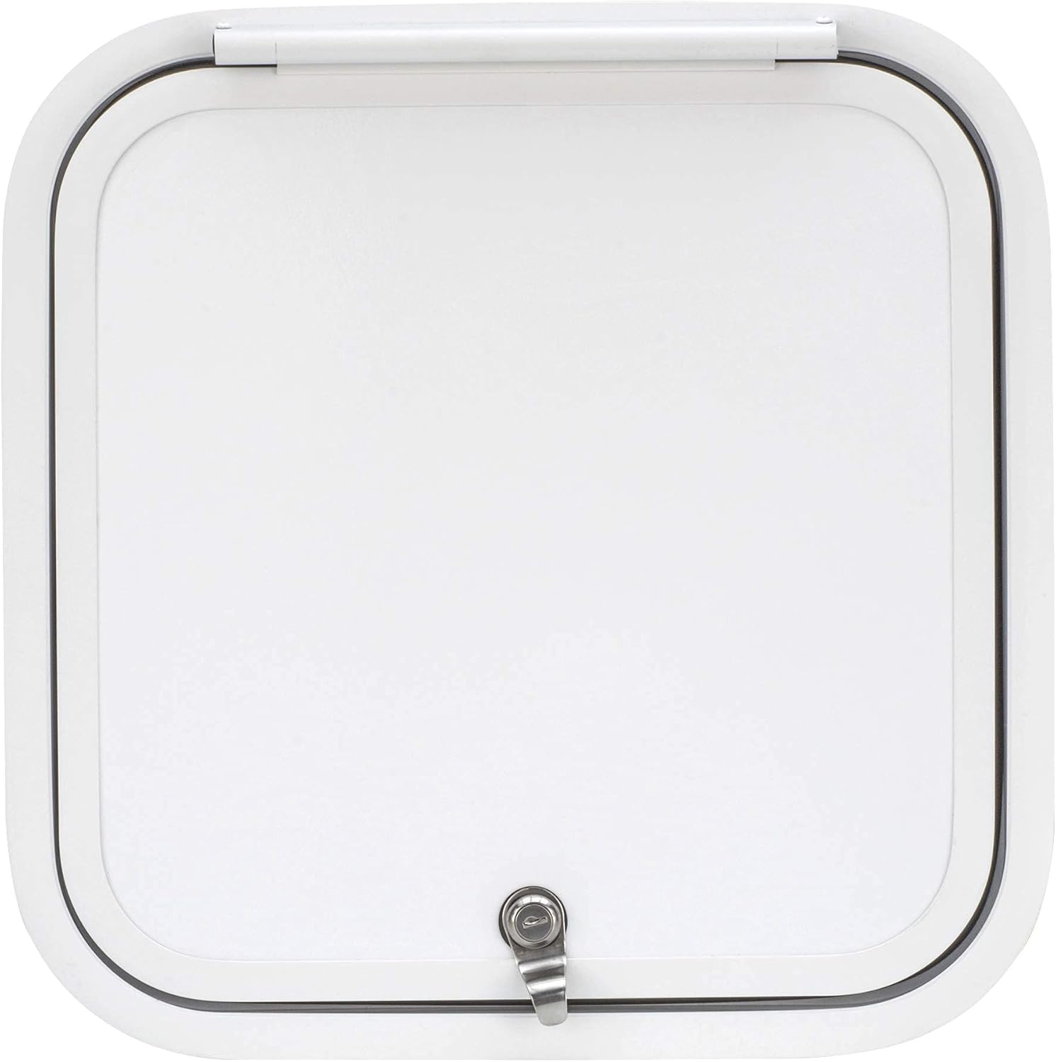 RecPro RV Baggage Door 18 Wide x 18 High with Rounded Corners for RVs| Compartment Storage Doors with Top Hinge for Campers | Trailer Compartment