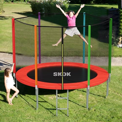 SKOK Trampoline 8FT 10FT 12FT 14FT 15FT Trampolines with Enclosure Net