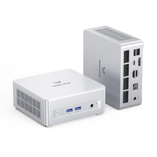 MINISFORUM UM880 Plus Mini PC AMD Ryzen 7 8845HS(8C/16T, up to 5.1GHz), 32GB DDR5 1TB PCIe4.0 SSD, HDMI+DP+USB4 Triple Outputs, OCuLink Port