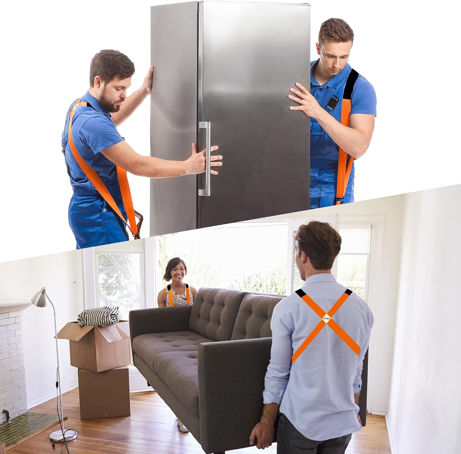 Moving Straps, YTTAO Moving and Lifting Straps, Moving Straps Lifting Shoulder 2 Person, Straps for Moving Refrigerator. Carrying for Furniture