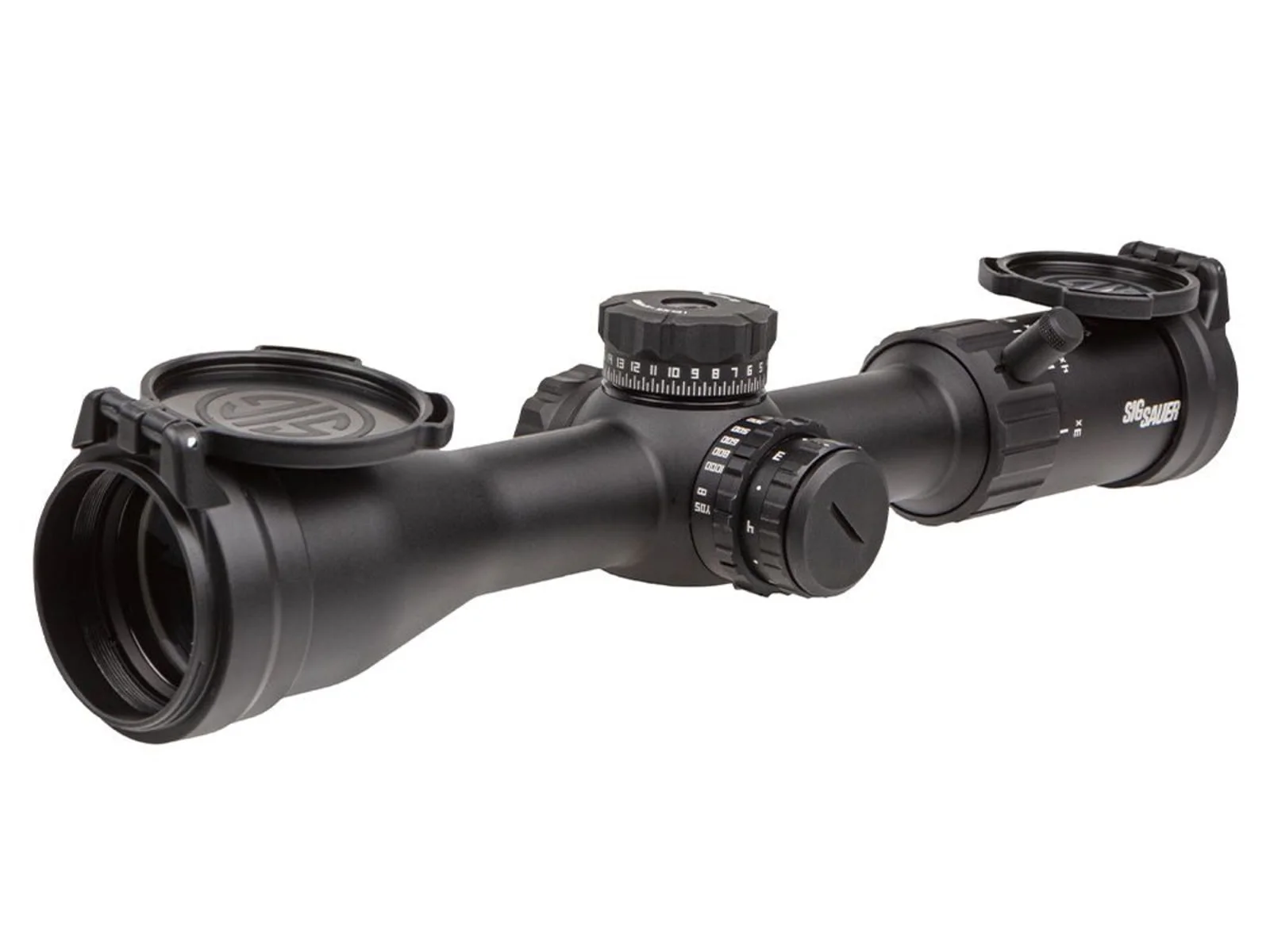 SIG SAUER Whiskey4 3-12x44mm Rifle Scope, Second Focal Plane, Hellfire Illum BDC
