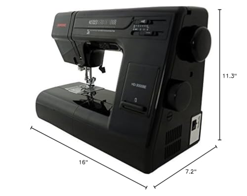 Janome Heavy Duty HD-3000 Black Edition Sewing Machine with Bonus 6 Piece Quilting Kit