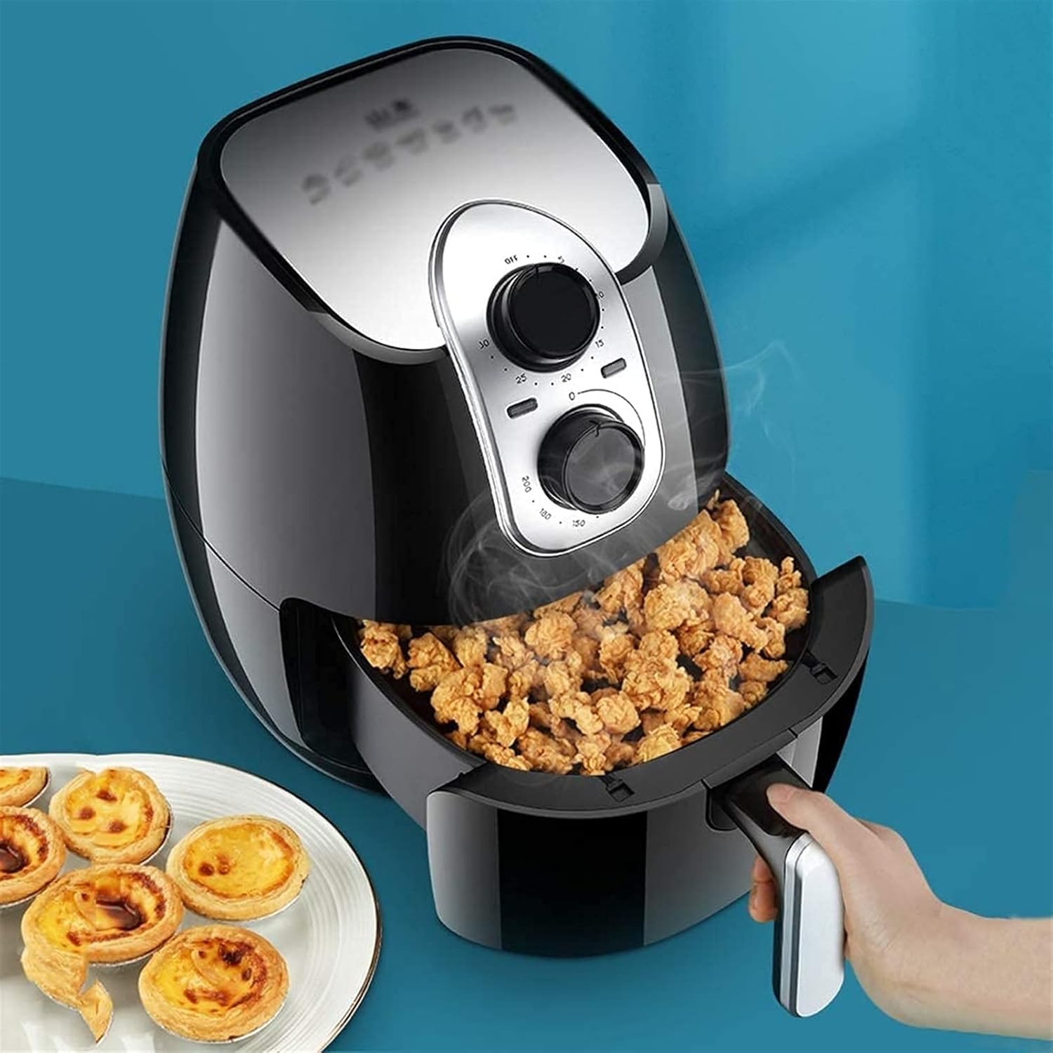 Air Fryer for Home Use 4 Liters Fryers Hot Air 1250W 7 Cooking Settings Oil Free Cooking Led Touch Screen Temperature Adjustment lofty ambition