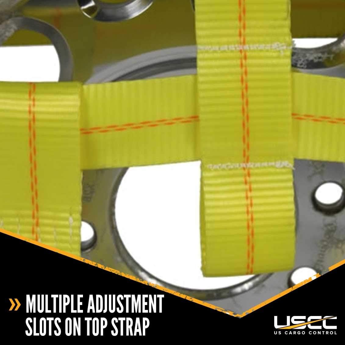 US Cargo Control Side Mount Wheel Net with Cam Buckle,Two Ratchets and Chain Extensions - Easy to Use Wheel Strap for Vehicle Tie Down Applications