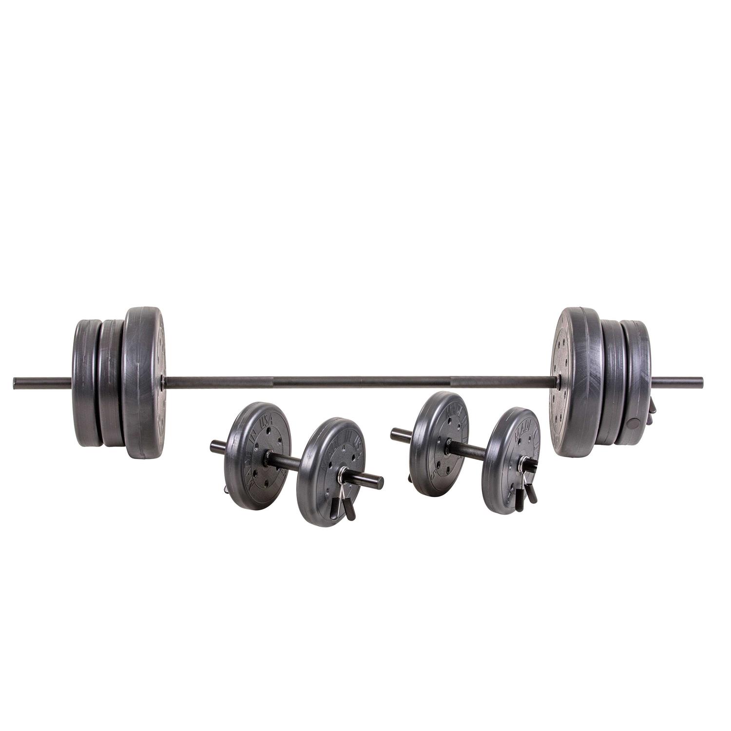 US Weight Duracast 105 lb Barbell Weight Set - Sports Supplies Online Store
