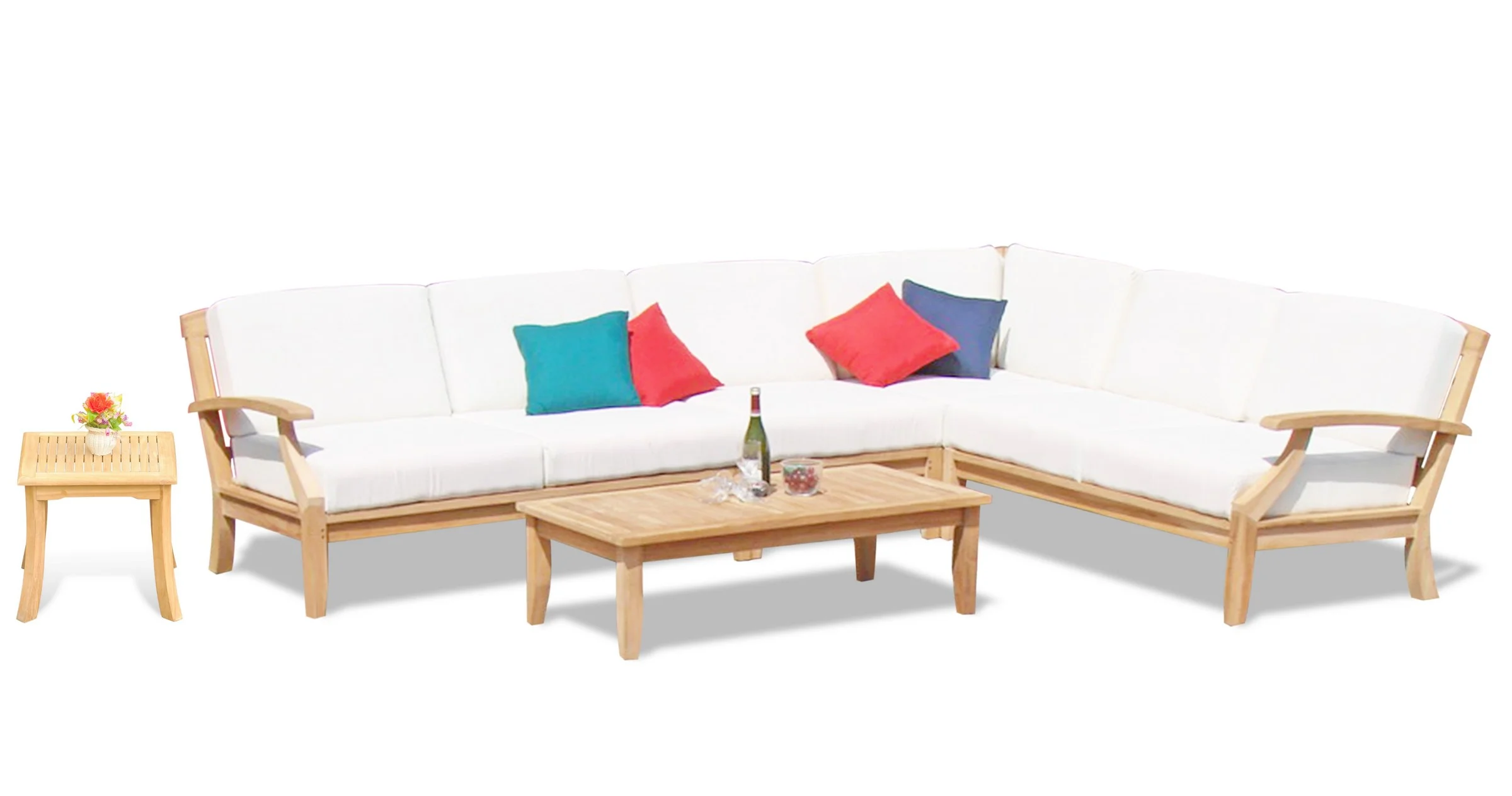 Samurai Sectional 6 Pc Sofa Set: 2 Sofas(Left & Right), Corner Piece, Lounge Chair