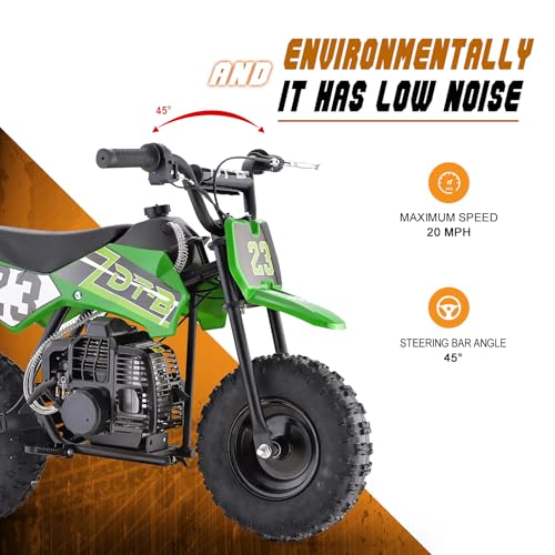 Superrio 49CC 2-Stroke Gas Power Mini Dirt Bike Dirt Off Road Motorcycle (Red)