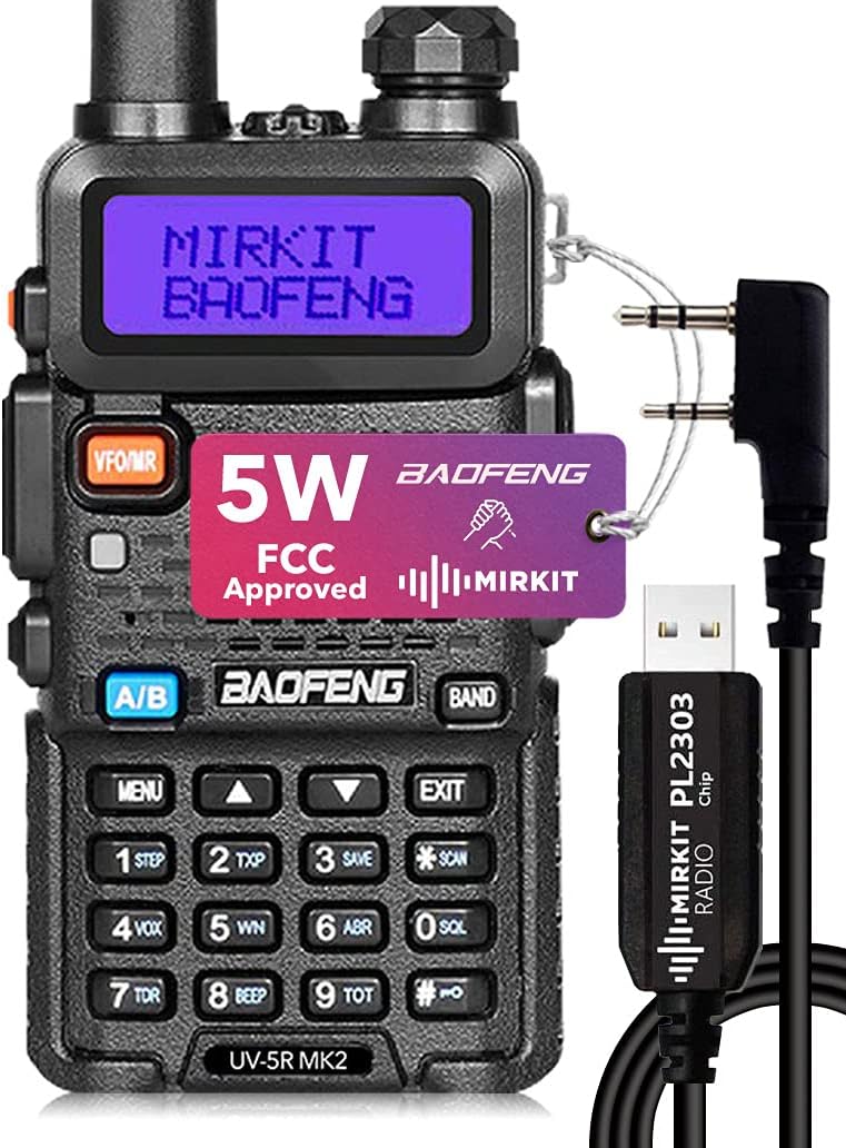 BAOFENG UV-5R MK2 FCC Approved 5 Watt 2022 Handheld Dual Band Ham Radio