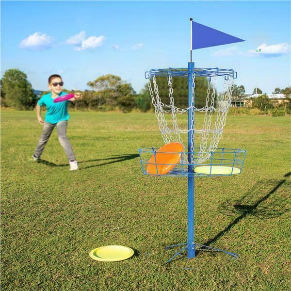 Disc Golf Goal Target Basket Practice Frisbee Game Cross Chain Outdoor