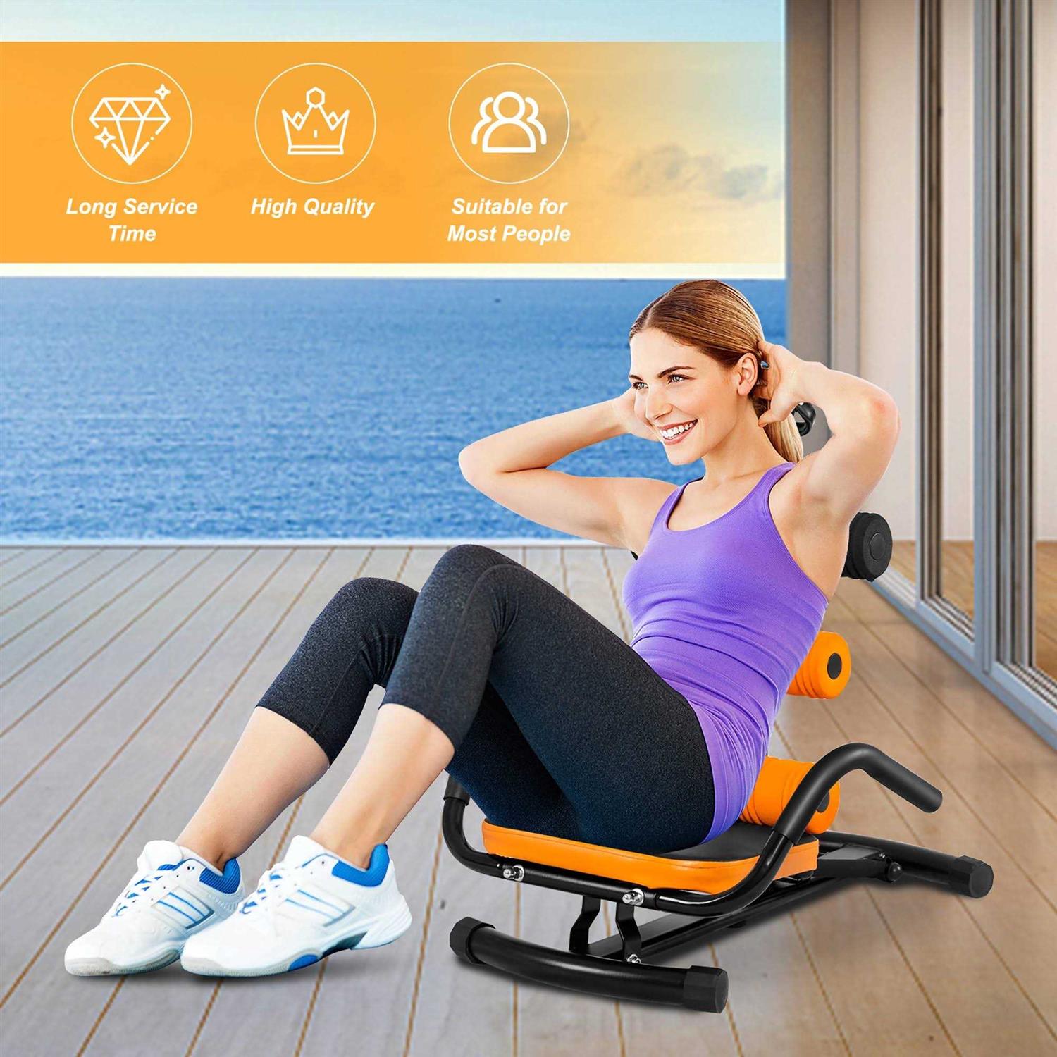 Costway Core Ab Trainer Bench Abdominal Stomach Exerciser Workout Gym Fitness Machine - Sports Supplies Online Store