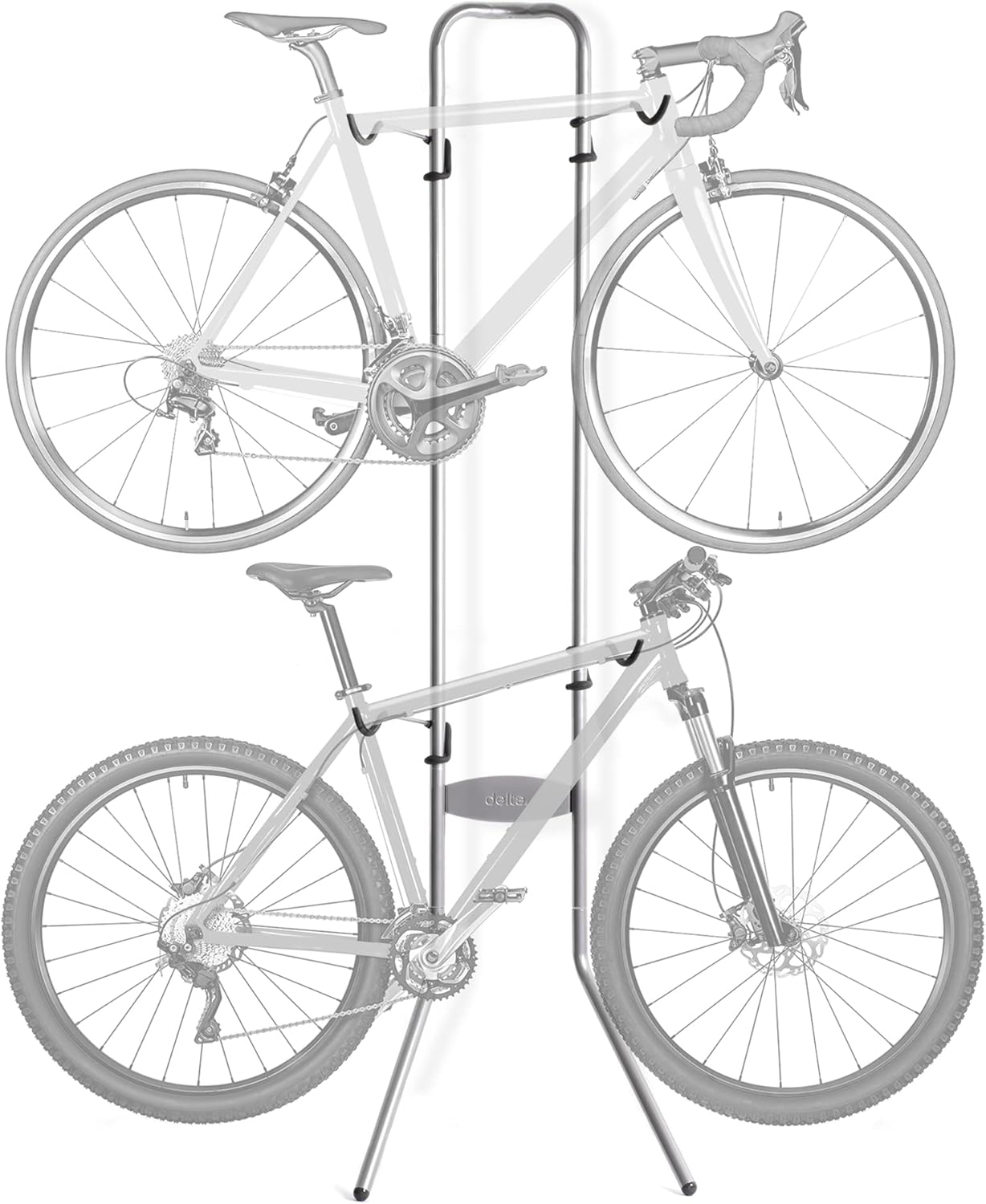 Delta Cycle Michelangelo 2 Bike Storage Rack - Gravity Wall Bike Rack - Fully Adjustable Bike Rack Garage For Road, MTB, and Hybrid Bicycles