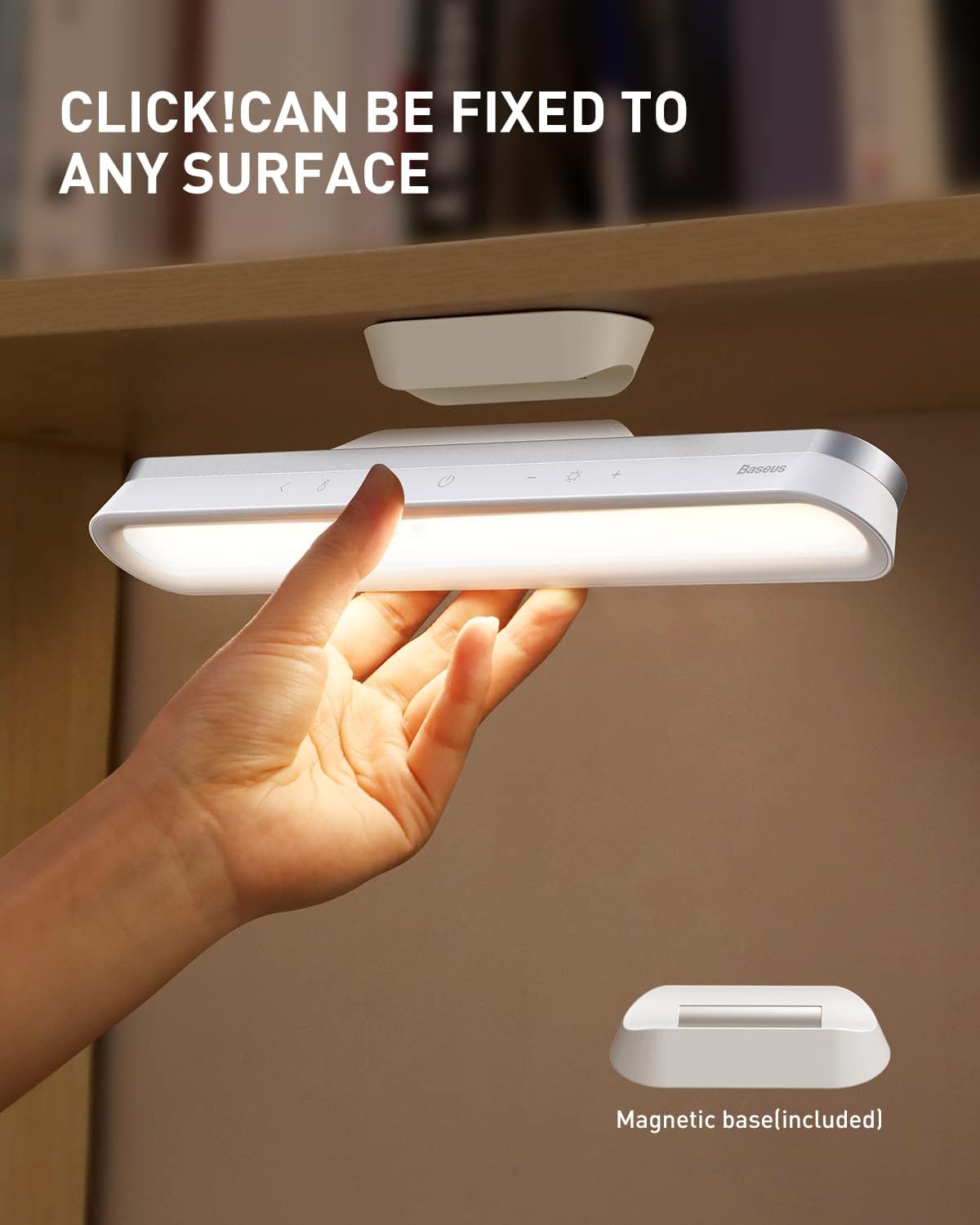 Baseus 42LED Wireless Under Cabinet Lighting, Magnetic Closet Light, Dimmable, Touch Control, Adjustable Color Temperature/Brightness