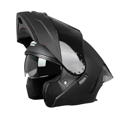 Modular Motorcycle Helmet with Flip-Up Design, DOT Approve with Extra Clear Visor, Full Face Motorcycle Helmets