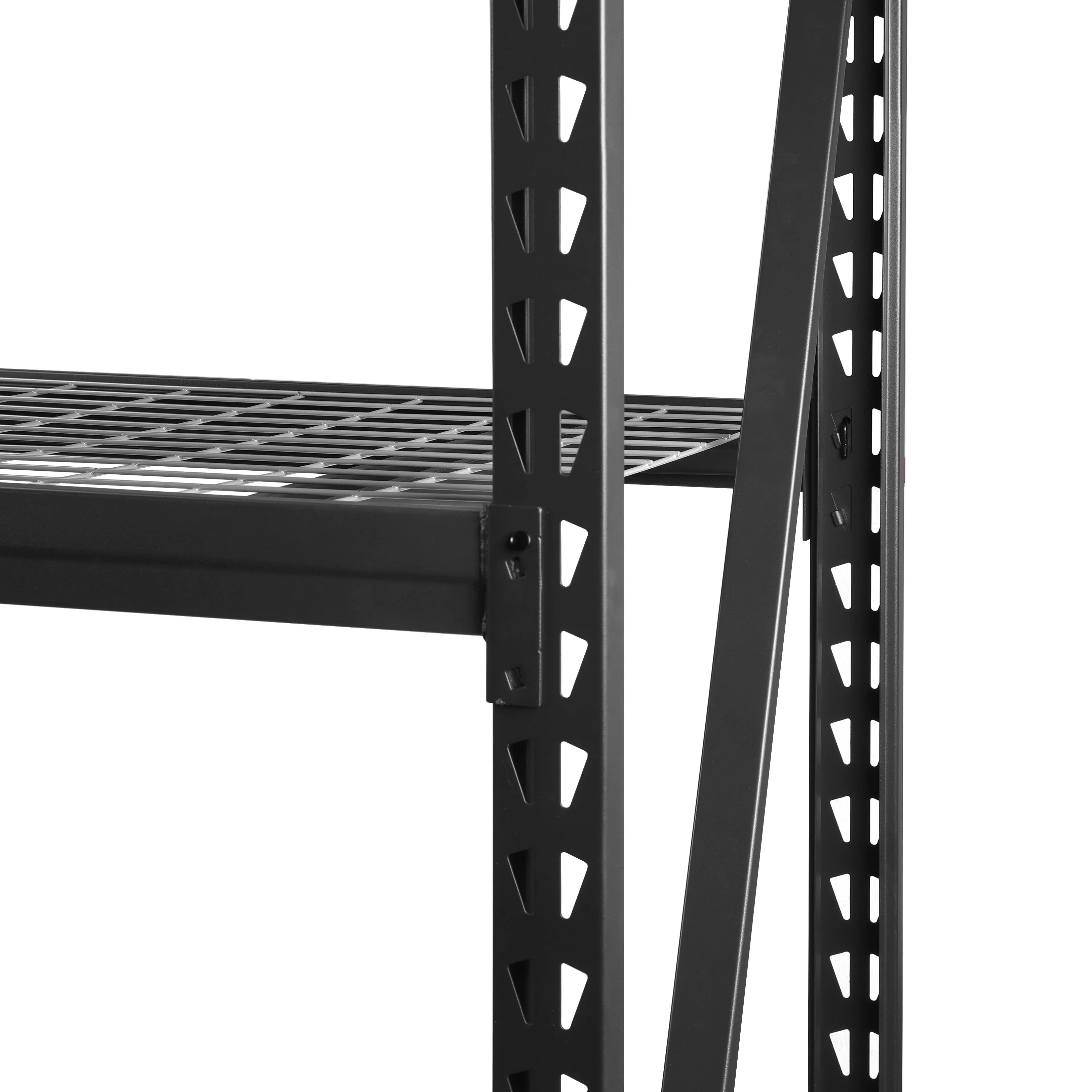 WORKPRO Steel 3-Tier Storage Shelf Unit 72-Inch-H x 77-Inch-W x 24-Inch-D, 6000lb Total Capacity, Black