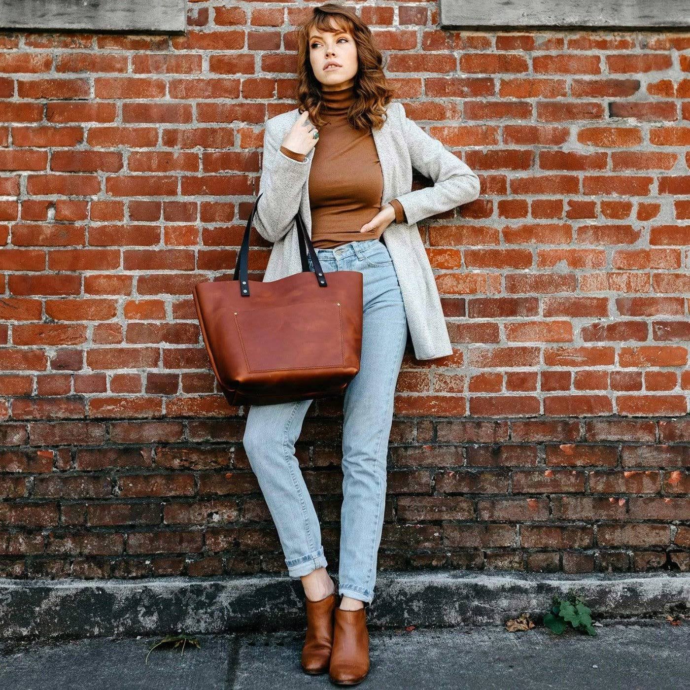 &Almost Perfect& Classic Tote, Honey / Medium