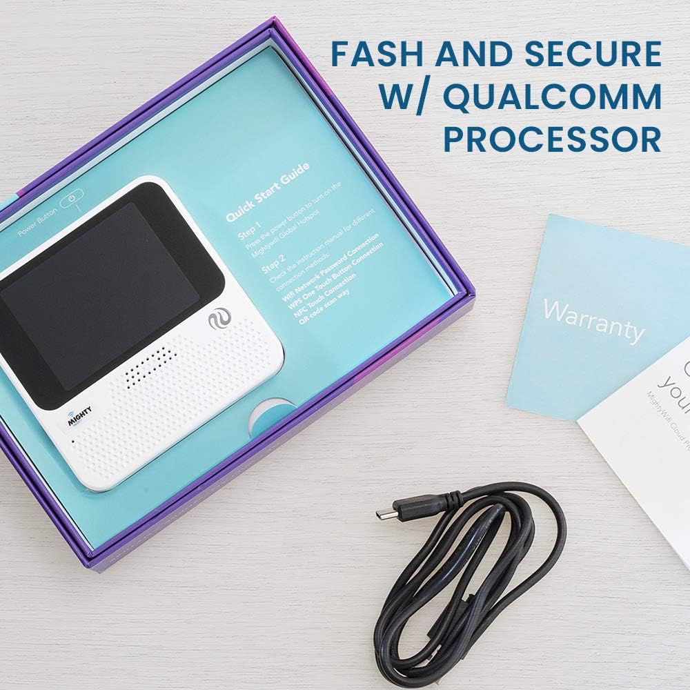 Mobile Wi-Fi Hotspot Device High Speed Portable Router with US 20 GB or Global 3 GB Data for 30 Days No SIM-Card Pocket Free Roaming Worldwide Travel