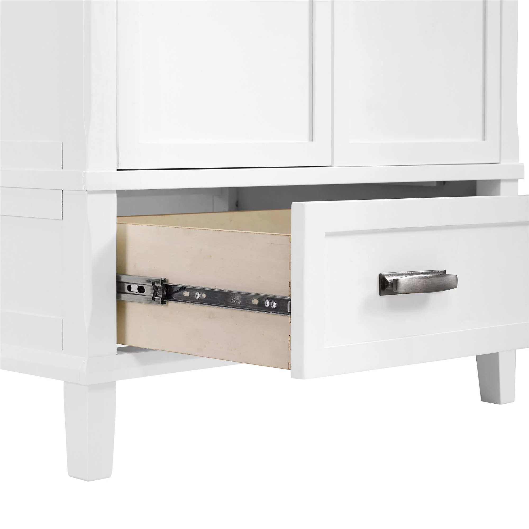 DHP Otum 30 Inch Bathroom Vanity with Sink, White Wood