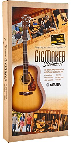 Yamaha GigMaker Standard Acoustic Guitar w/ Gig Bag, Tuner, Strap and Picks - Sunburst