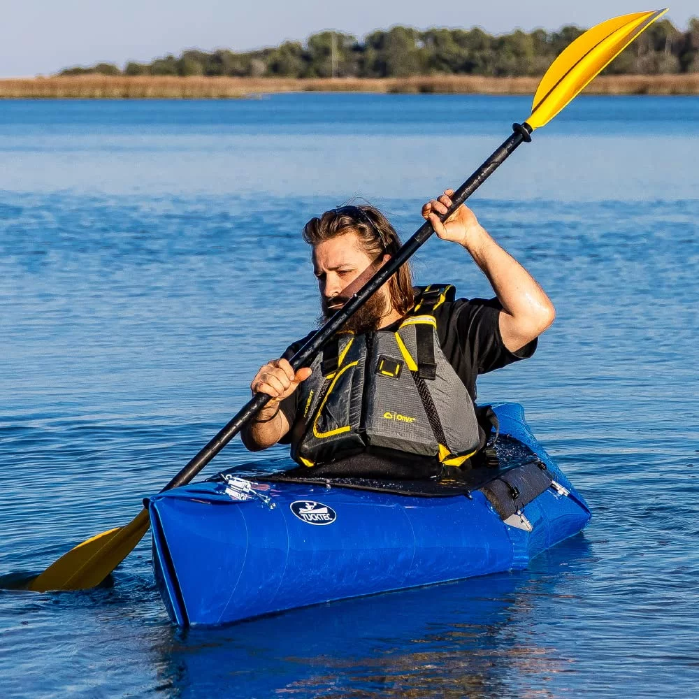 Tucktec Advanced 10 Foot Folding Kayak - Stronger Than a Inflatable Kayak- Ideal for Kayak Fishing - Set up The Foldable Kayak Canoe in 2 Minutes