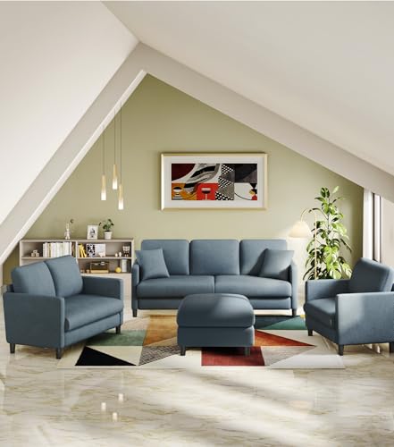 Sofa Accent Chair, 33" Reading Chair for Bedroom, Tool-Free Setup Living Room Accent Chairs, Comfy Arm Chairs Living Room, All-Wood Reading Nook