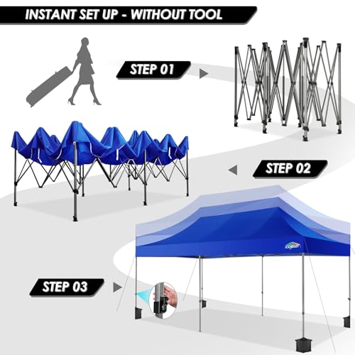 COBIZI 13x26 Pop Up Tent 13x26 Canopy with Sidewalls Heavy Duty Canopy Party Tent for Parties