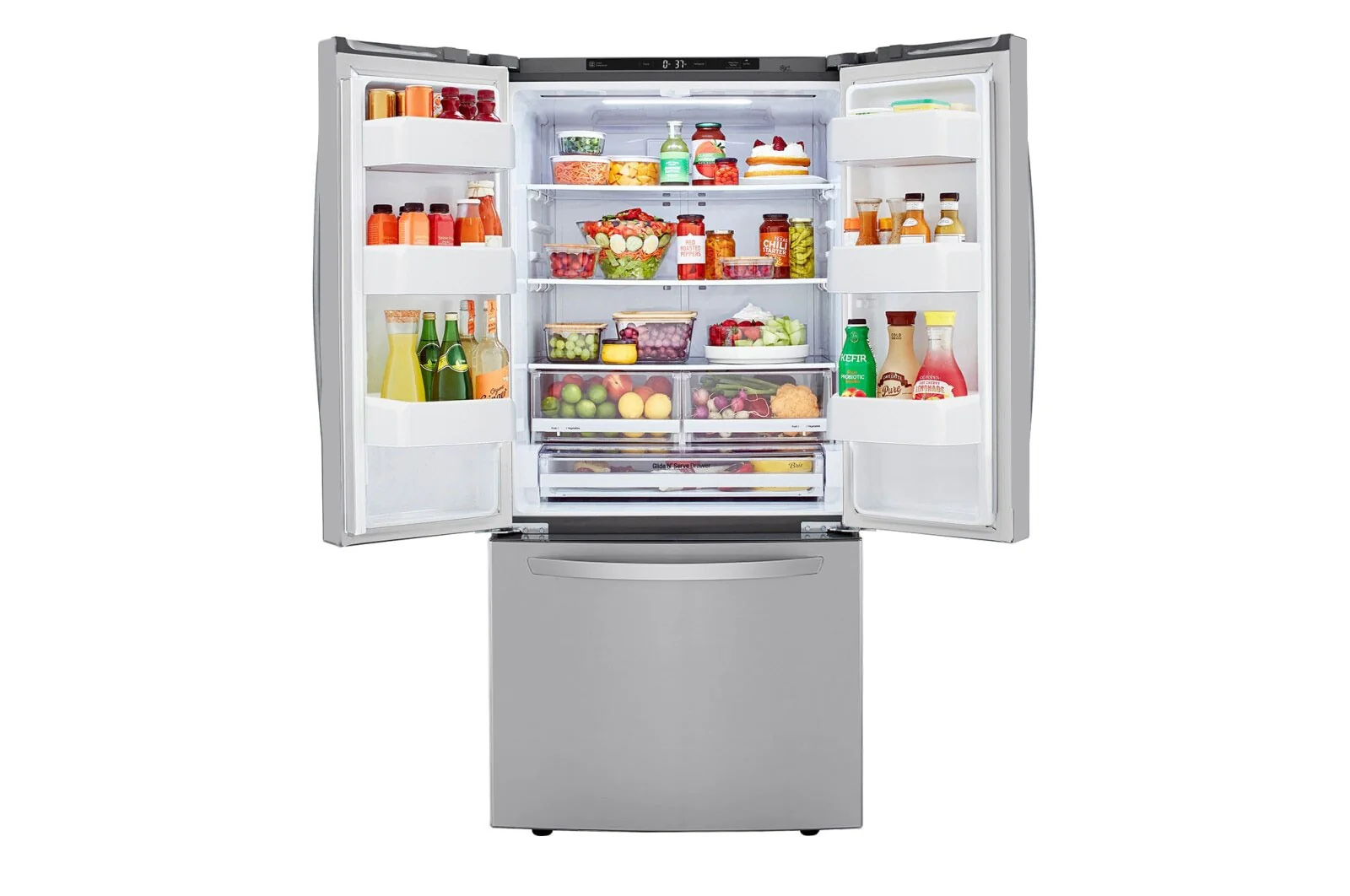LG 33 IN. 25 CU. FT. STAINLESS STEEL LOOK FRENCH DOOR REFRIGERATOR WITH SMART DIAGNOSIS - LRFNS2503V
