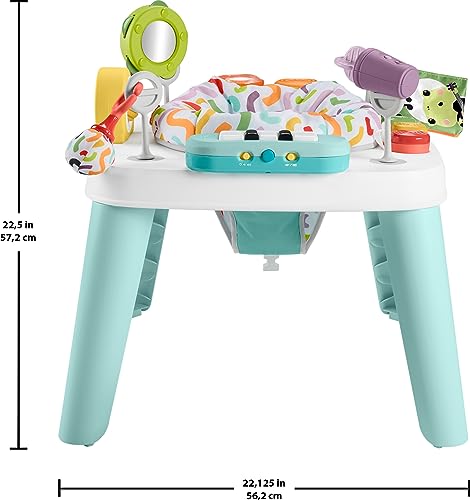 ​Fisher-Price Baby to Toddler Toy 3-in-1 Hit Wonder Activity Center & Play Table with Music Lights & Developmental Activities