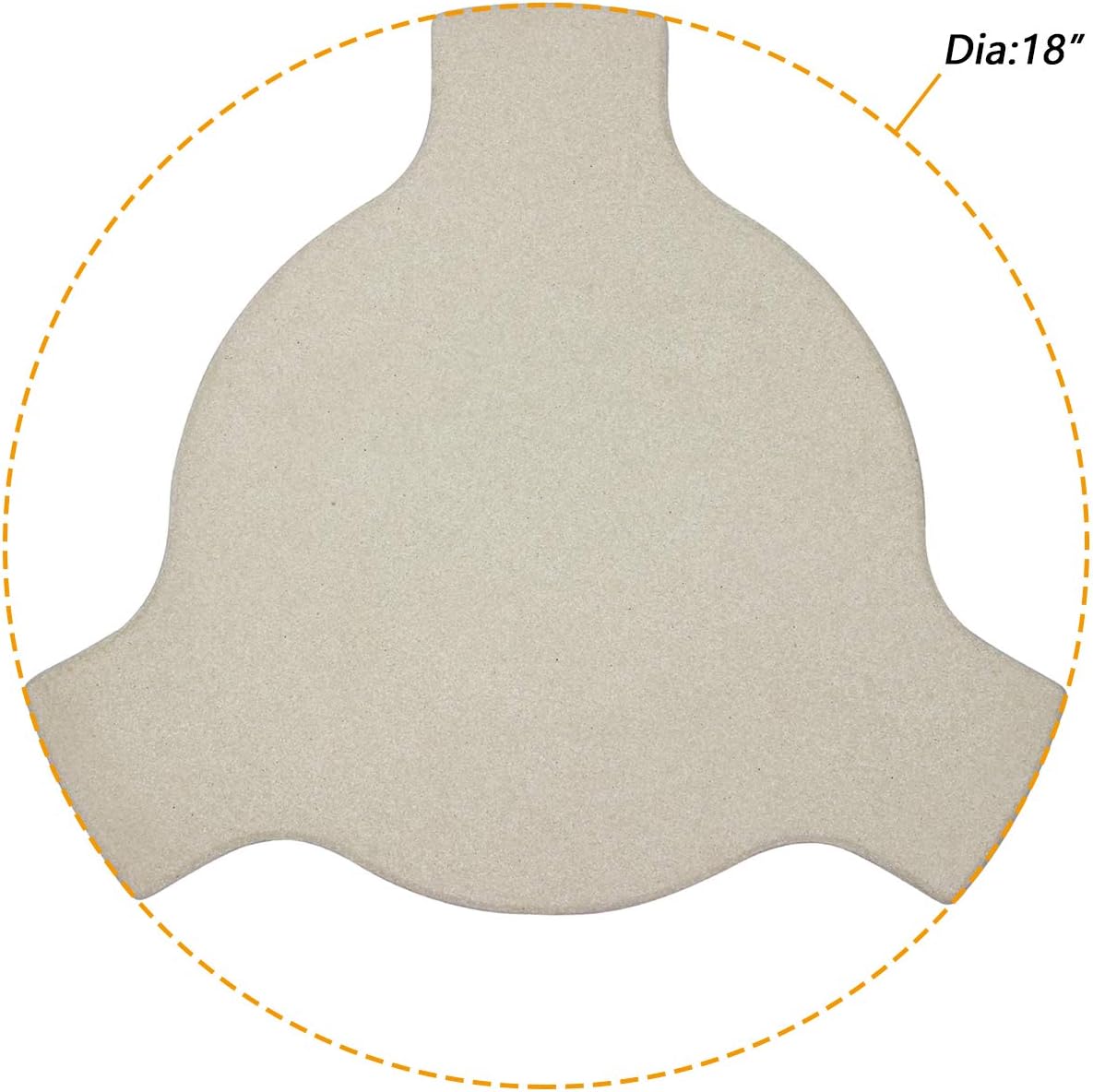 Hongso Cast Iron Plate Setter for Medium Big Green Egg Grill and 15 Diameter Cooking Grills, Kamado Grill, 15 Smoking Stone, Pizza Stone