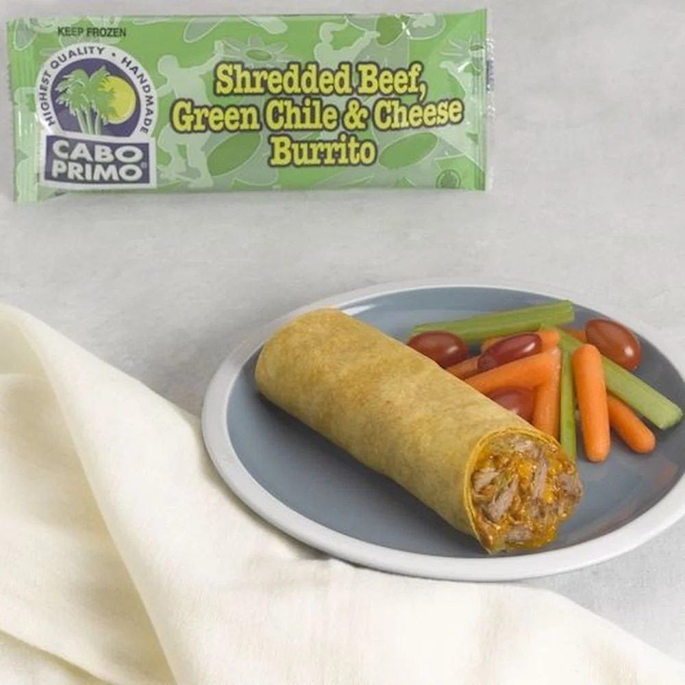 Cabo Primo Shredded Beef Green Chile Cheese Burrito, 5.35 Ounce -- 80 per case