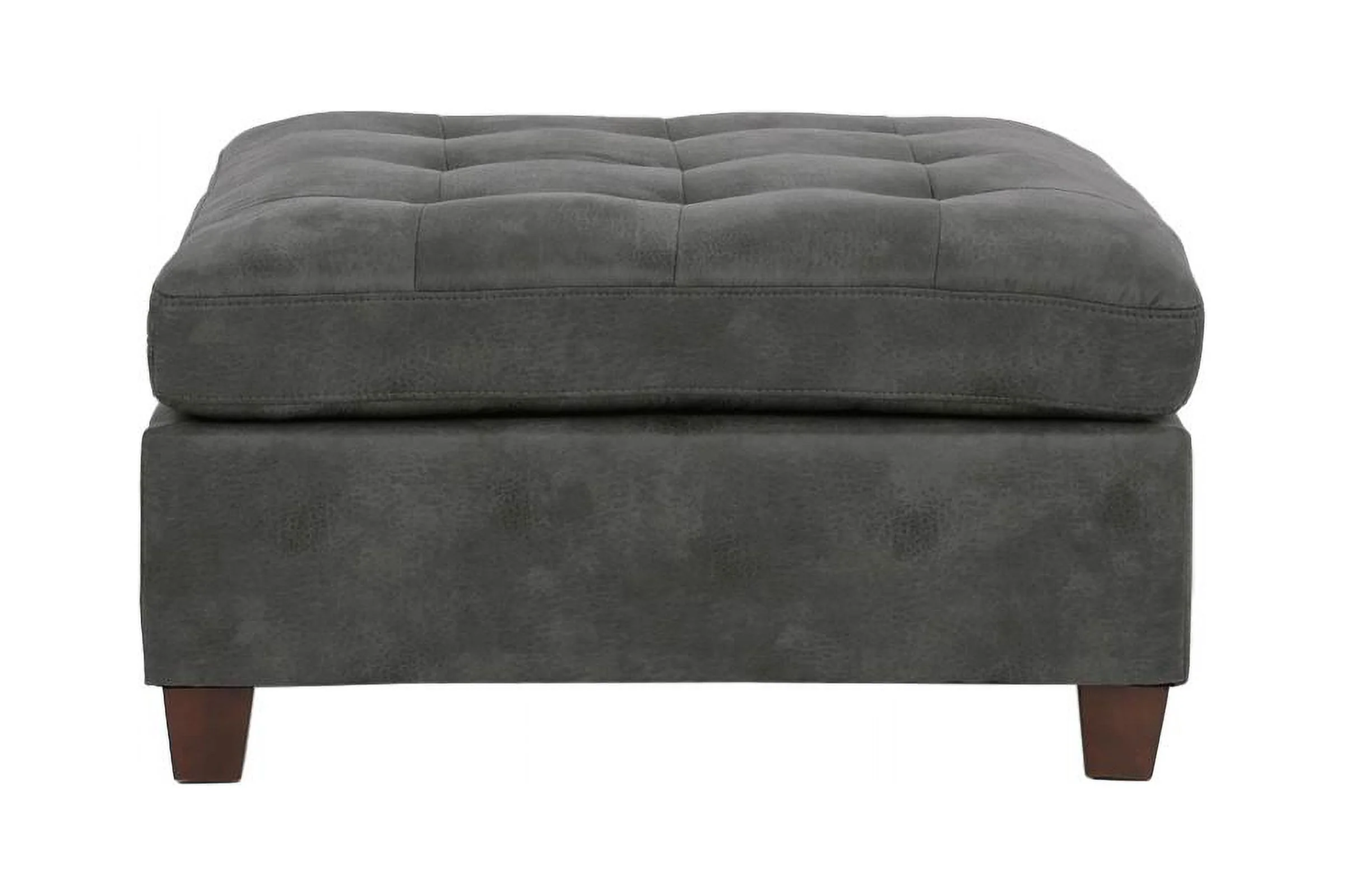 CoSoTower Living Room Furniture Antique Grey Modular Sofa Set 6Pc Set Breathable Leatherette Tufted Couch 4X Corner Wedge 1X Armless Chair and 1X