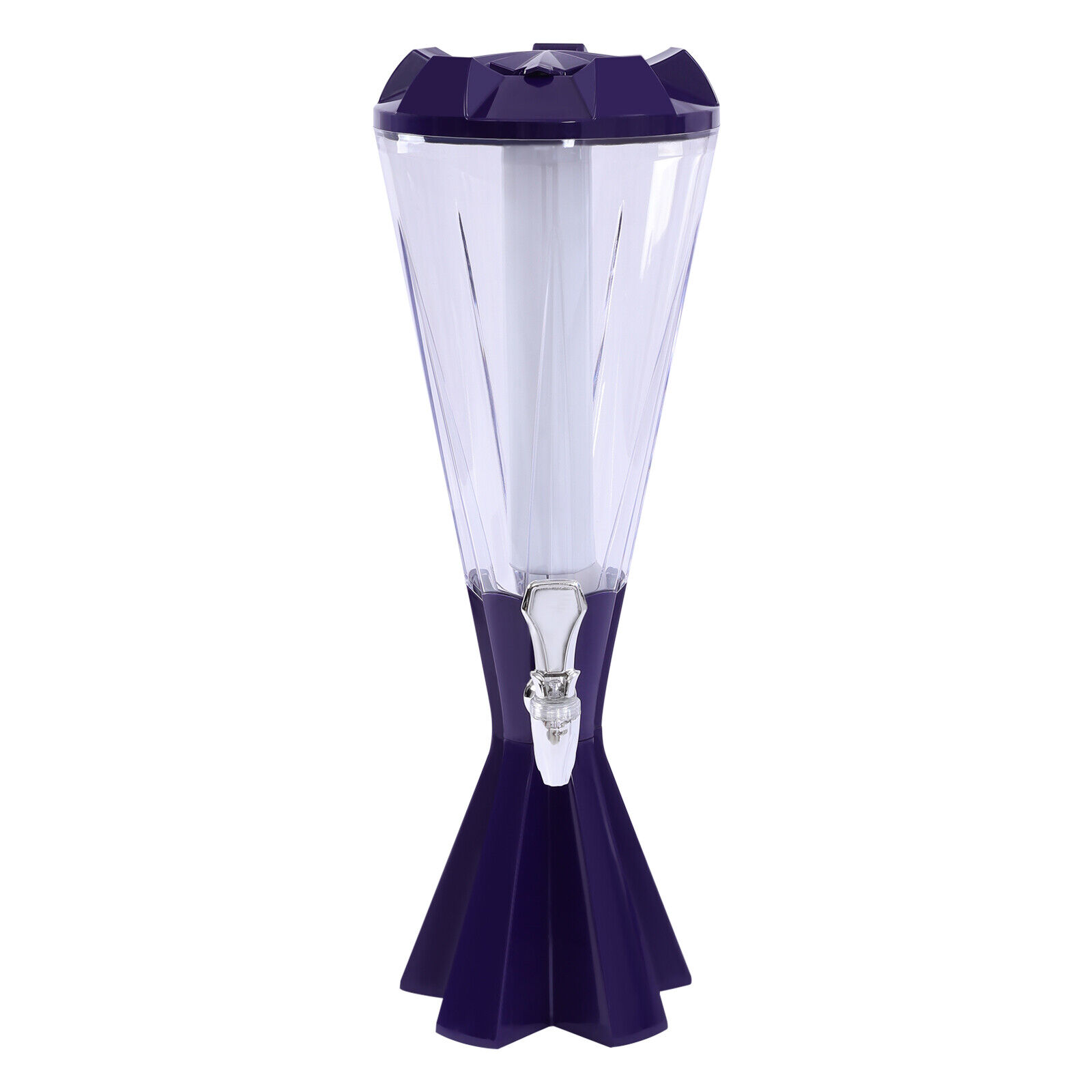 Miumaeov 3L Beer Tower Dispenser Drink Bar Container with LED Lights for Restaurant Party Bar