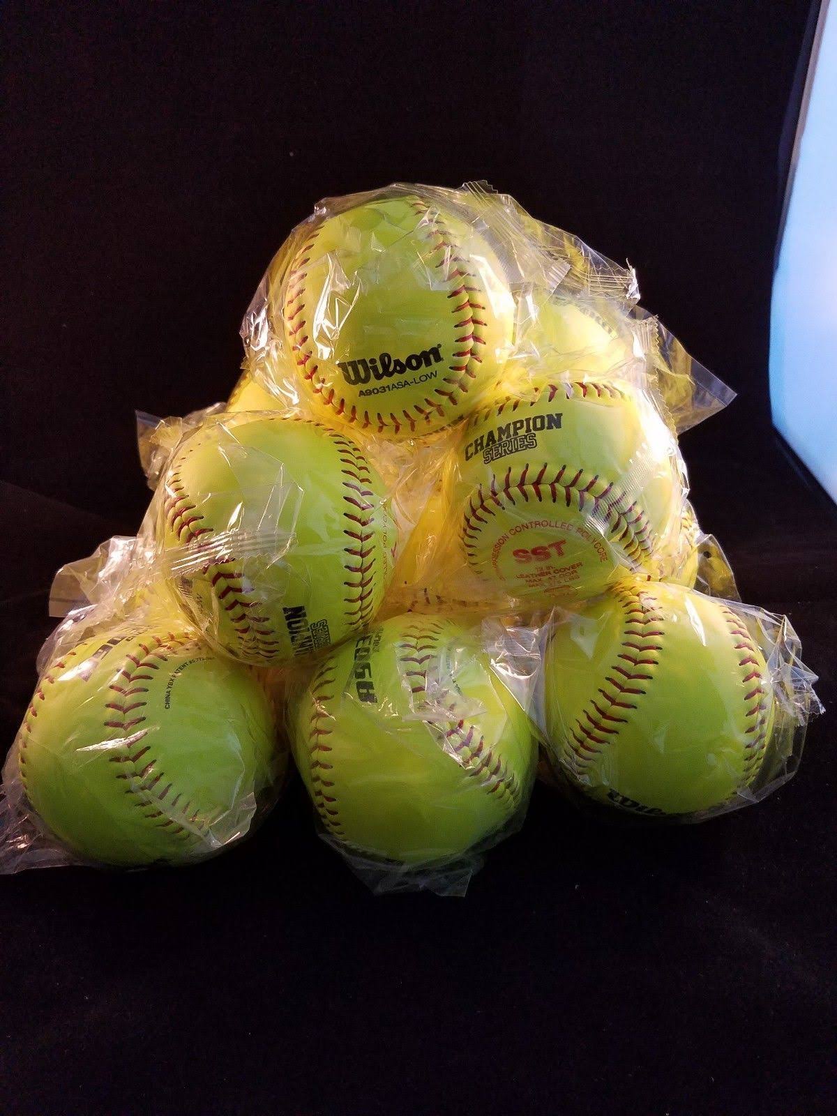 Wilson Collegiate and High School Fastpitch Softball, 12x22 - 12 pack