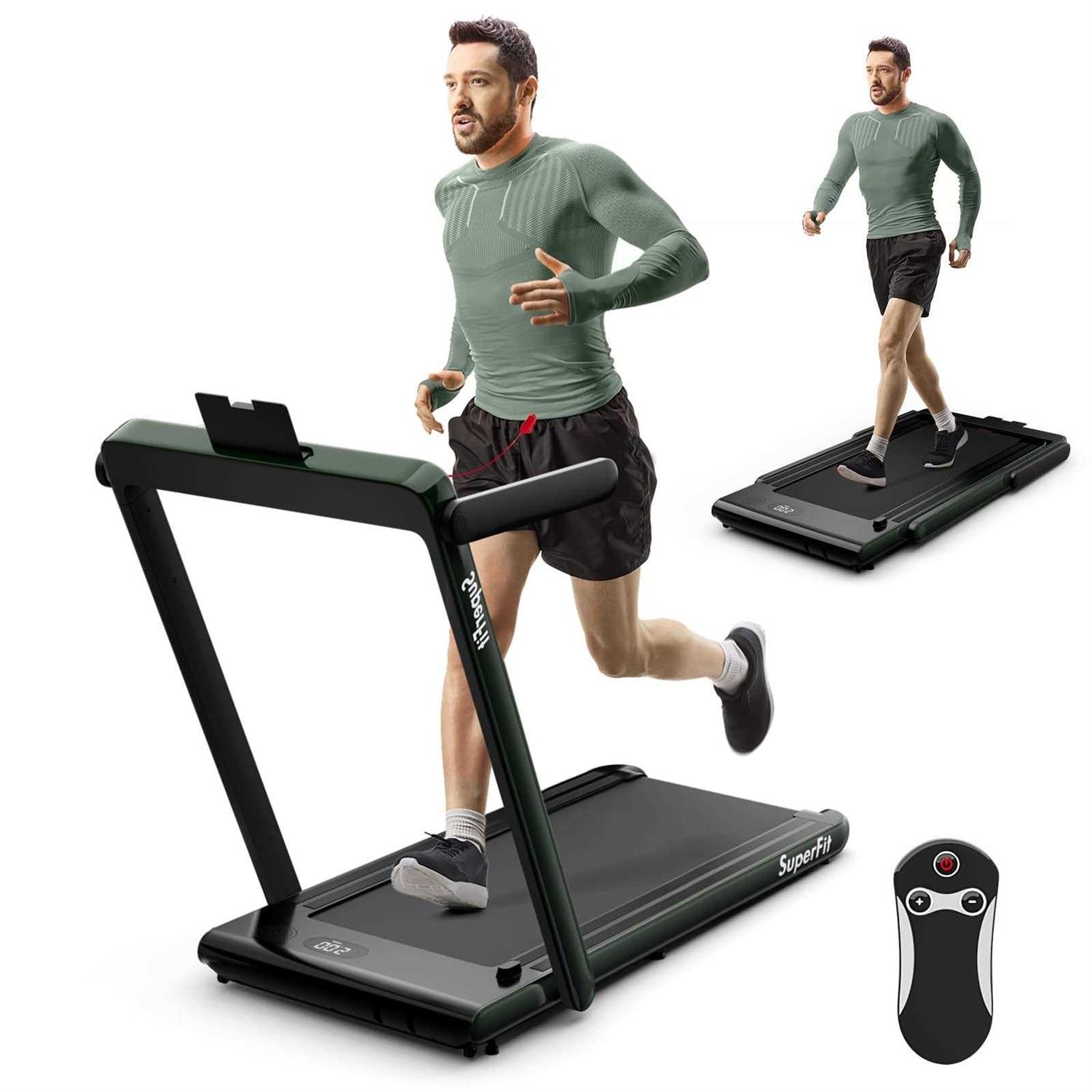Goplus 2 in 1 Under Desk Treadmill 2.5HP Superfit Folding - Sports Supplies Online Store