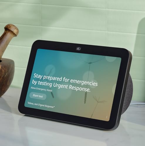 Amazon Echo Show 8 (newest model), With Spatial Audio, Smart Home Hub, and Alexa, Glacier White
