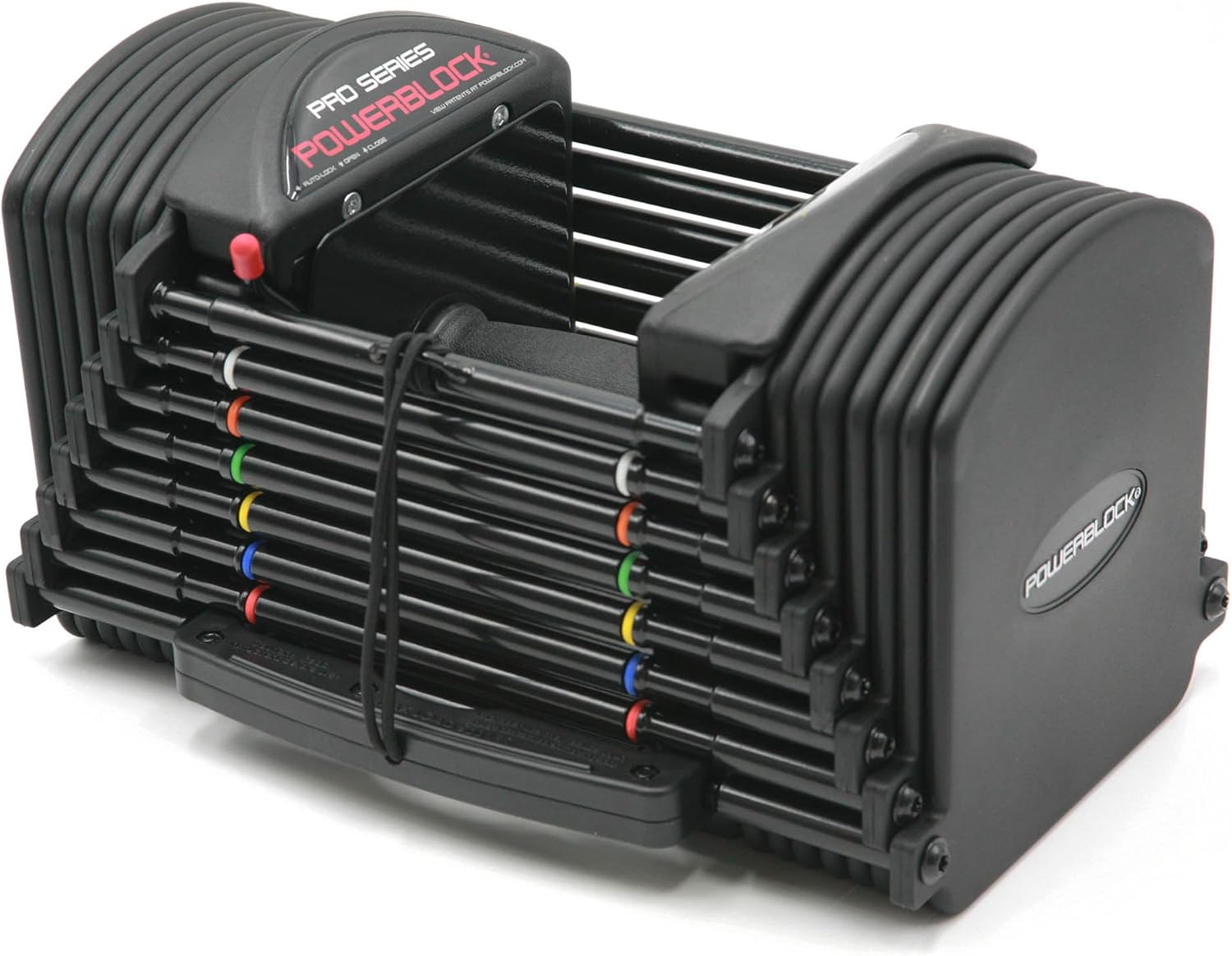 PowerBlock Pro 50 Adjustable Dumbbells, Sold in Pairs, 5-50 lb. Dumbbells, Durable Steel Build, Innovative Workout Equipment, All-in-One Dumbbells