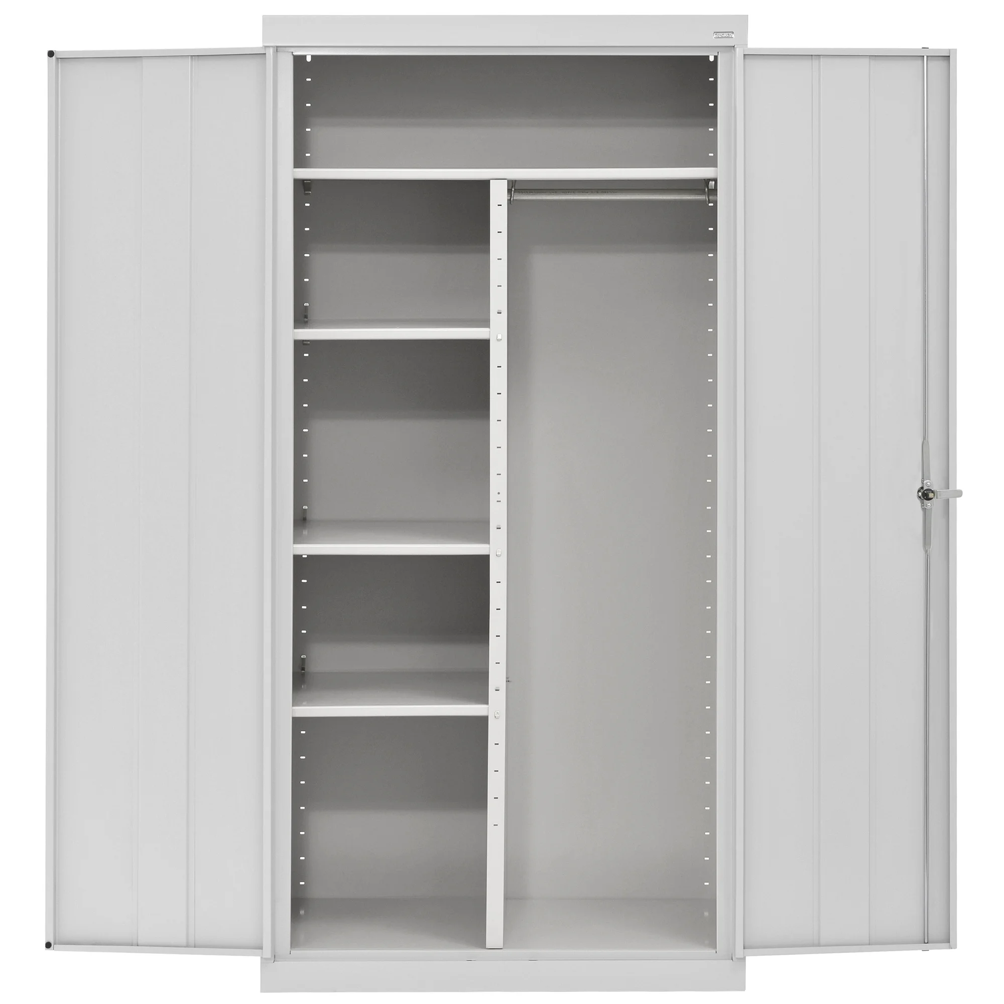 Classic Series 36"W x 72"H x 18"D Combination Storage Cabinet with Adjustable Shelves, Dove Grey - Curated Treasures Market