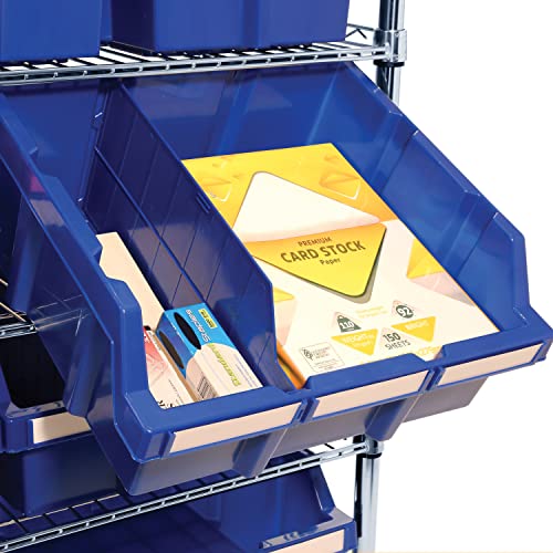 Seville Classics Heavy Duty NSF Bin Rack Solid Steel Wire Shelving Storage Unit, Patented Organizer for Garage, Warehouse, Office, Restaurant