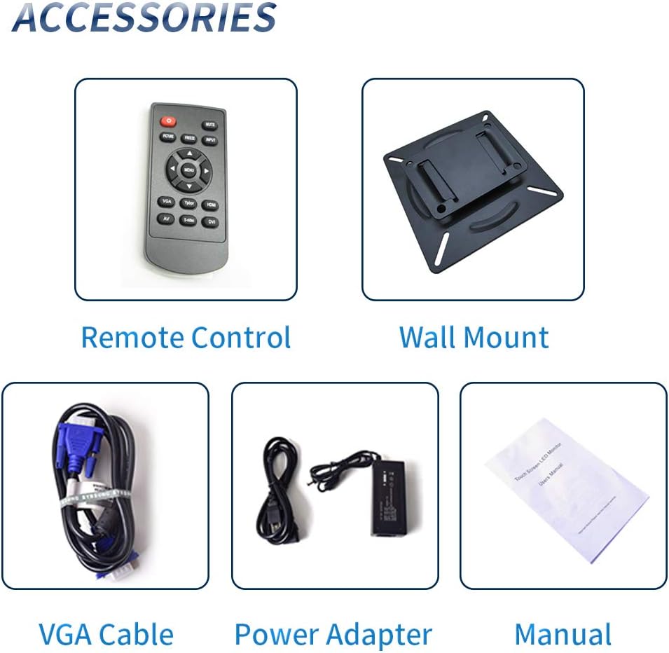 Cocar 19.5 CCTV Monitor, 16:9 1600x900 BNC Monitor with Component BNC/YPbPr/VGA/HDMI/Audio Jack
