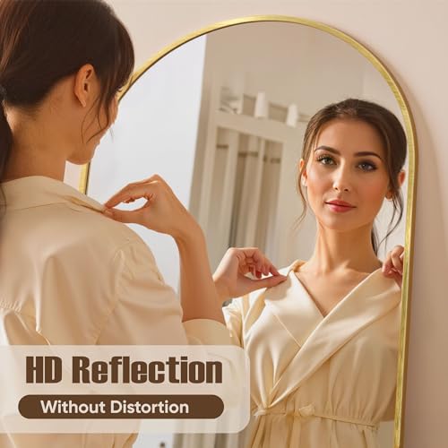 Floor Mirror, 78"x38" Oversized Full Length Mirror with Stand,Arched Full Body Mirror Standing Hanging Leaning Against Wall