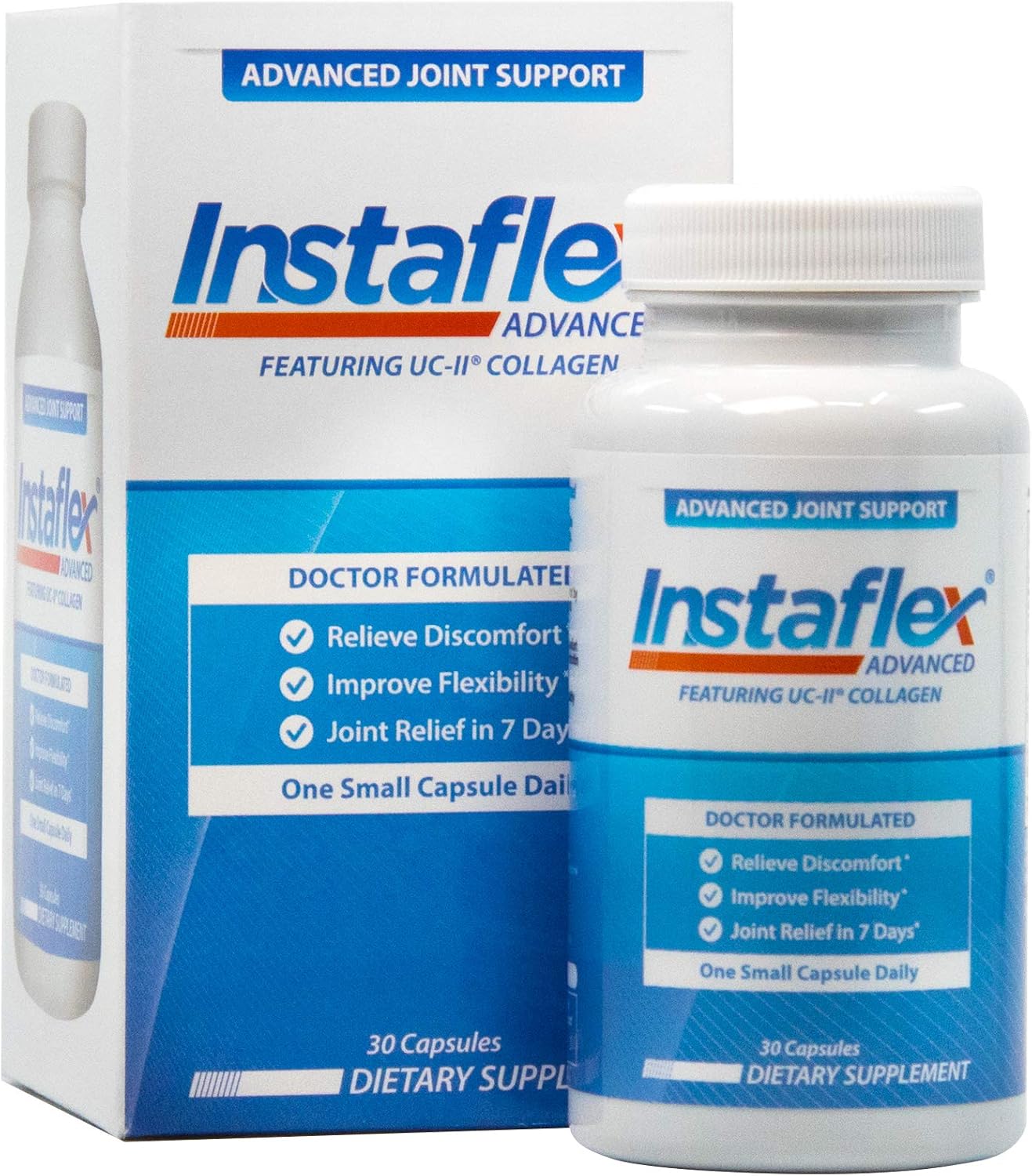 Instaflex Advanced Joint Support Supplement - Turmeric, Resveratrol, Boswellia Serrata Extract, BioPerine, UC-II Collagen- 30 Count Pack of 2