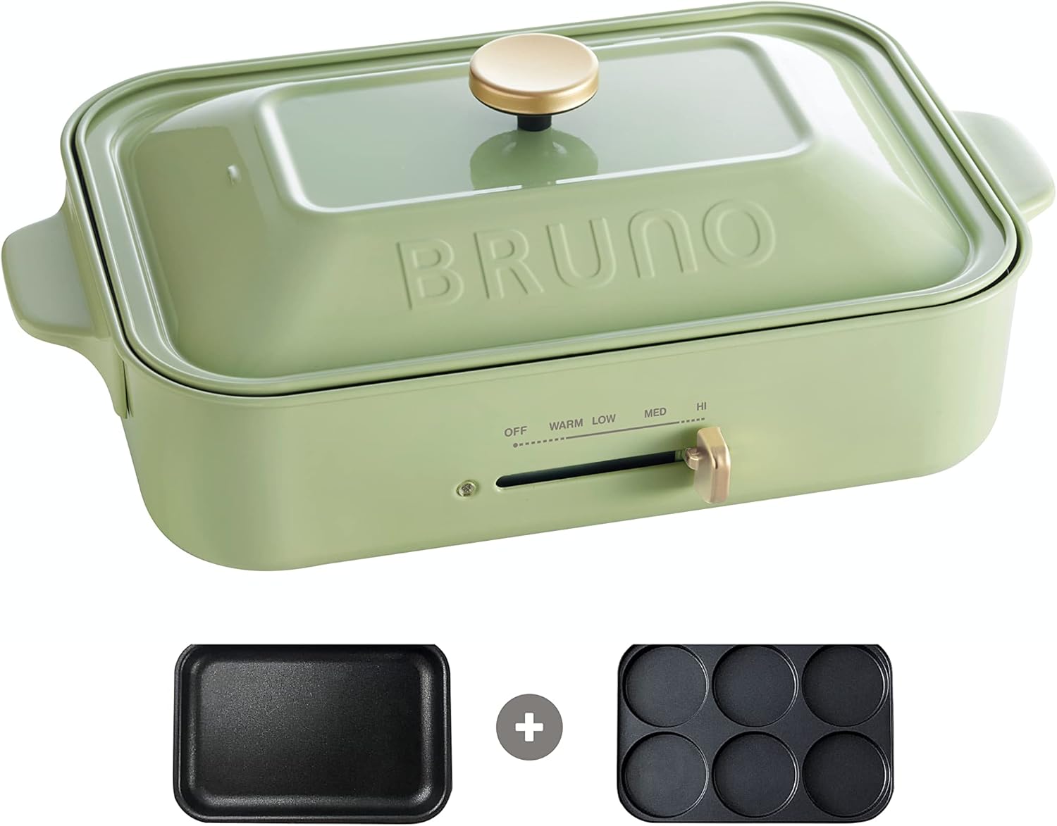 Bruno Multifunctional Electric Compact Hot Plate BOE021 Indoor Grill Electric Griddle Party Pancake Octopus Takoyaki Hotpot and Steamer NEW 120V
