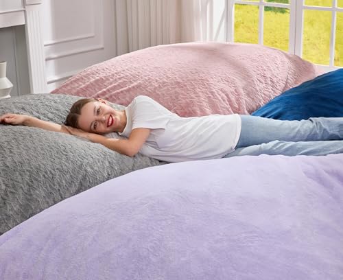 Hobestluk 3 in 1 Bean Bag Chair Giant Bean Bag Chairs Convertible Bean Bag Floor Cushion with Machine Washable Cover