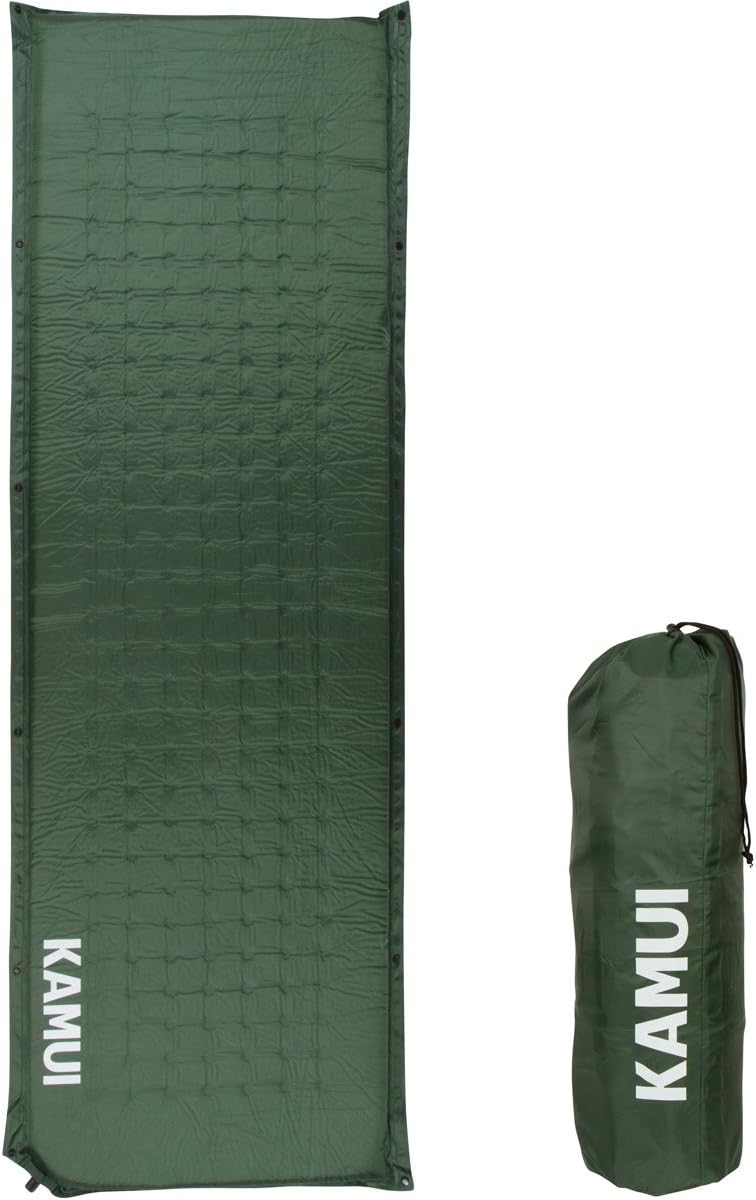 KAMUI Self Inflating Sleeping Pad - 2 Inch Thick Camping Pad Connectable with Multiple Camping Mats Designed for Tent, Couple, and Family Camping