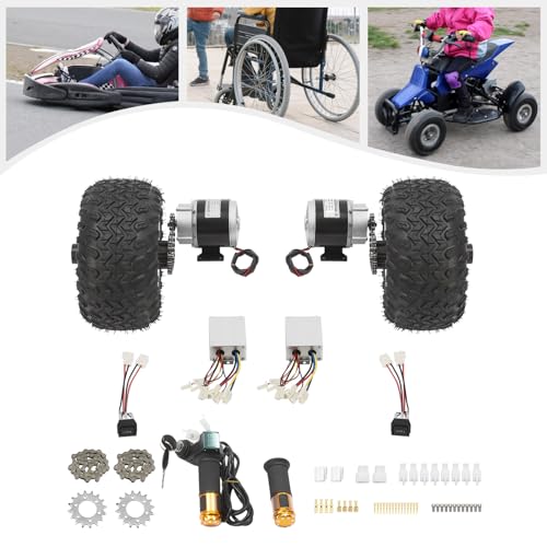 350W 36V Motor Drive Air Wheel Conversion Kit, 10Inch Double Wheel Set for Electrical Beach Bike