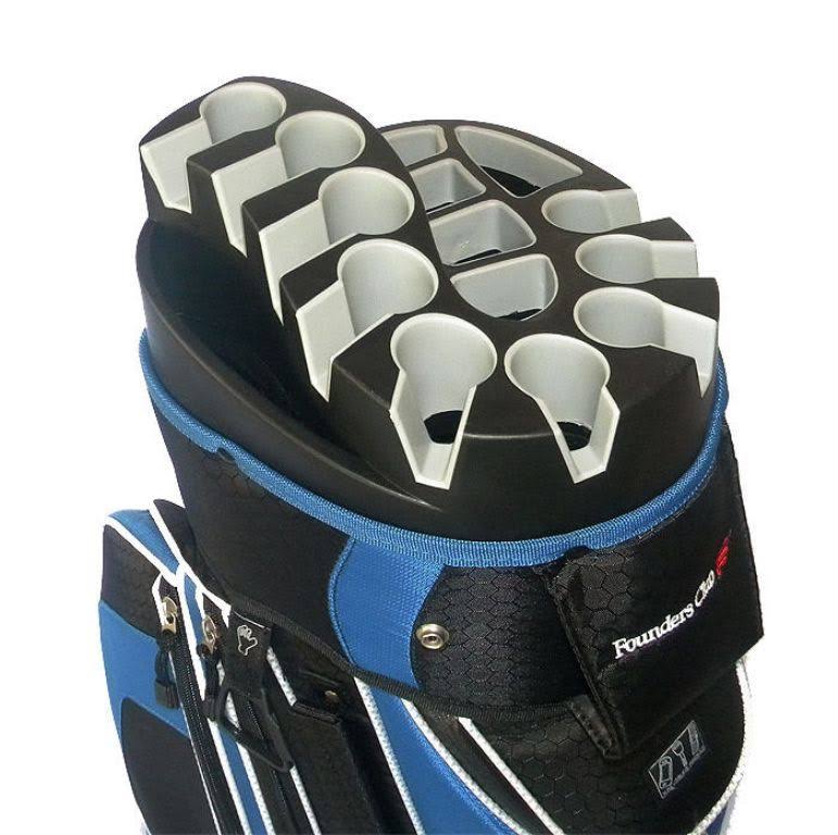 Founders Club Premium Cart Bag with 14 Way Organizer Divider Top